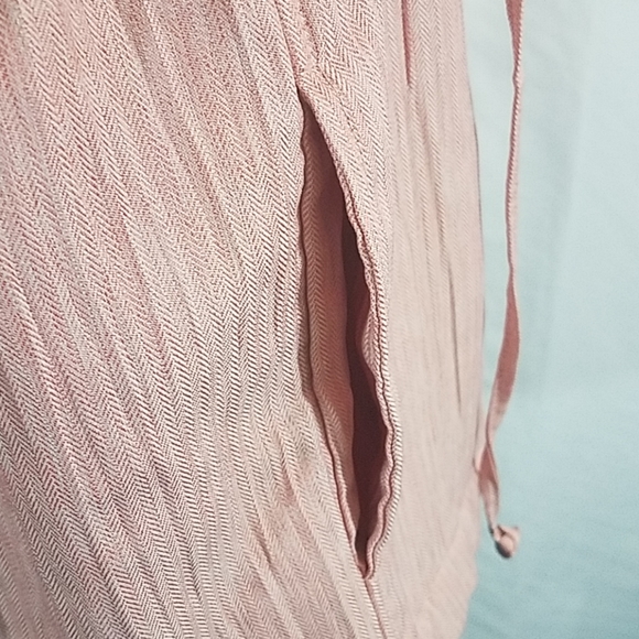 Christopher & Banks Red Wash Button Front Tie Waist Vest - Picture 5 of 8